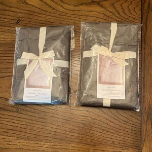 West Elm‎ square tuck shams, size king, new